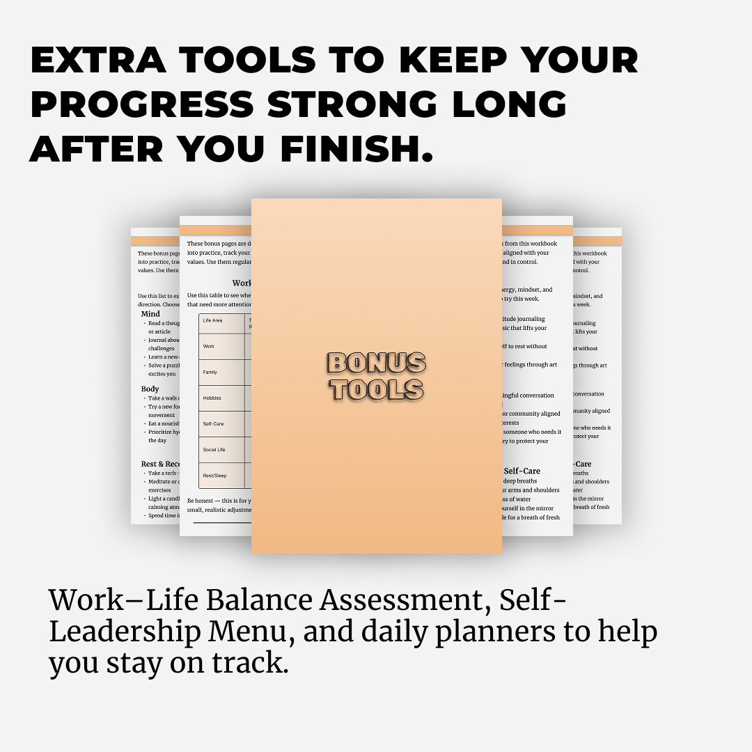 Back in Control: A Guided Workbook to Reclaim Your Life and Energy